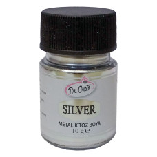Оцветители и есенции - Неядлив оцветител металик DrGusto - сребърен SE 10 гр