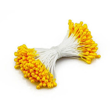 Тичинки за цветя - тъмно жълти перлени