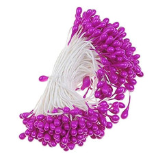 Аксесоари за украса - Тичинки за цветя - цикламени перлени