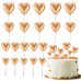 Топери за торта – декоративни златни сърчица, 20 броя