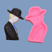 Калъпи за форми - Силиконов калъп - мъж с шапка