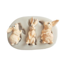 Калъпи за форми - Силиконов калъп - Великденски зайчета 3 вида