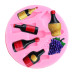 Калъпи за форми - Силиконов калъп - грозде и бутилки за вино