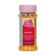 Захарни конфети FunCakes - мини жълти звездички – 60 g
