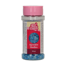Аксесоари за украса - Захарни поръски FunCakes - сини перли микс