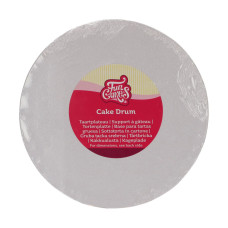 Мъфини и торти - Луксозна кръгла основа FunCakes - бяла - 20 см