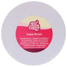 Луксозна кръгла основа FunCakes - бяла - 50.5 см