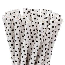 Аксесоари за украса - Сламки - черни точки