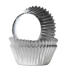 Мъфини и торти - Форма за мъфини - сребърни фолирани - мини