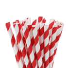 Сламки - червено райе