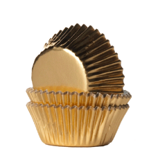 Мъфини и торти - Форма за мъфини - златни фолирани - мини
