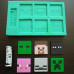 Калъпи за форми - Силиконова форма - Minecraft плочки и лого