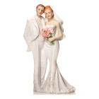 Декоративни фигури - младоженци с бели дрехи