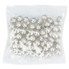 Перли и кристали - Захарни перли гланц Cake Masters - сребристи металик - 10 мм