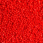 Захарни конфети Kupken - червени матови перли 4 мм