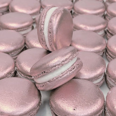 Полуготови продукти - Черупки за френски макарони - светло розови металик - 24 бр.