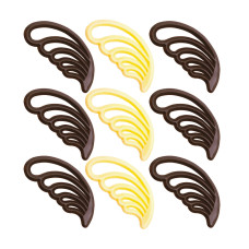 Полуготови продукти - Шоколадови форми - пера бели и кафяви - 48 бр.