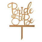 Топър за торти златен - Bride To Be #02
