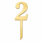 Златист топер за торта с цифра 2 – 14 см