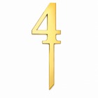 Златист топер за торта с цифра 4 – 14 см