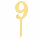 Златист топер за торта с цифра 8 – 14 см