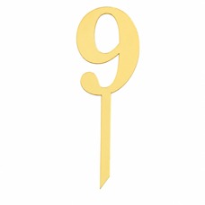 Златист топер за торта с цифра 8 – 14 см