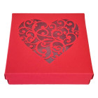 Декоративна кутия - сърце дантелено 15х15х4 см