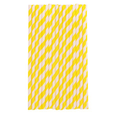 Хартиени сламки - жълти линии