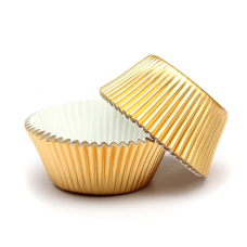 Мъфини и торти - Форма за мъфини - златни фолирани 25 бр.