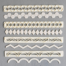 Щампи и текстури - Комплект релси с геометрични форми OEM - 4 бр.
