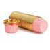 Мъфини и торти - Кофички за мъфини - розови златисто фолирани 25 бр.