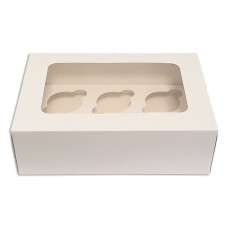 Инструменти и кутии - Картонена кутия за 6 мини мъфина с разделител