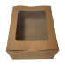 Картонена кутия за дребни сладки с прозорец 19x13х6 см