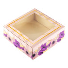 Декоративна кутия за десерти - цветчета виолетови
