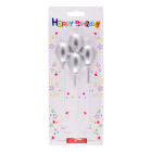 Комплект свещи - сребърни балони 4 бр.