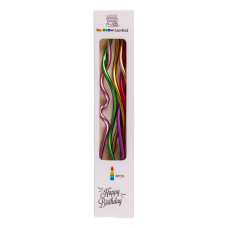 Аксесоари за украса - Комплект свещи - многоцветни спираловидни