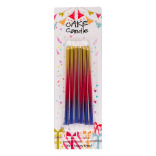 Аксесоари за украса - Комплект свещи - многоцветни преливащи #01