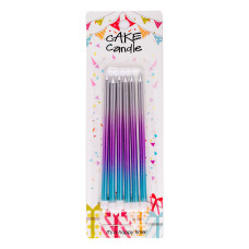 Аксесоари за украса - Комплект свещи - многоцветни преливащи #03