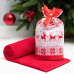 Аксесоари за украса - Декоративни торбички с панделка OEM - Коледни ивици - 5 бр.
