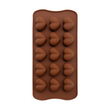 Силикон за шоколадови бонбони - сърчица #02
