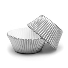 Мъфини и торти - Форма за мъфини - сребърни фолирани 25 бр.