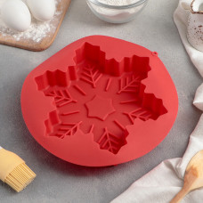 Мъфини и торти - Силиконова форма за кекс - 3D снежинка