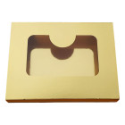 Кутия с прозорец златиста плъзгаща се - 25.5х19х4 см