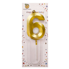 Декоративна свещ - златна 7 см No. 6