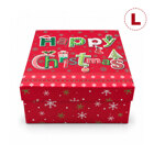 Коледна кутия с капак - Happy Christmas - L