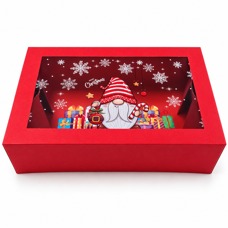 Коледна кутия с прозорец „Коледно джудже“ – 22 × 15 × 7 см