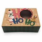 Коледна кутия с прозорец „Ho Ho Ho“ – 22 × 15 × 7 см