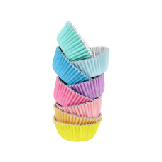 Мъфини и торти - Форми за мъфини фолирани - разноцветни пастел