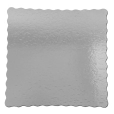 Квадратна подложка сребърна 25x25 см