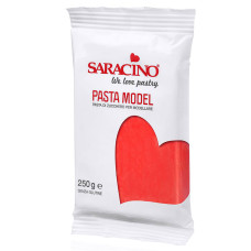 Фондани и марципани - Захарно тесто за финна декорация Caracino - червено 0.250 кг